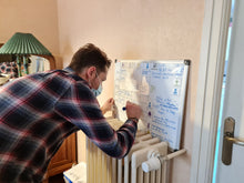 Charger l'image dans la galerie, Mise en situation du pack mémo au domicile d'une personne âgée- mise à jour du tableau par un intervenant du domicile