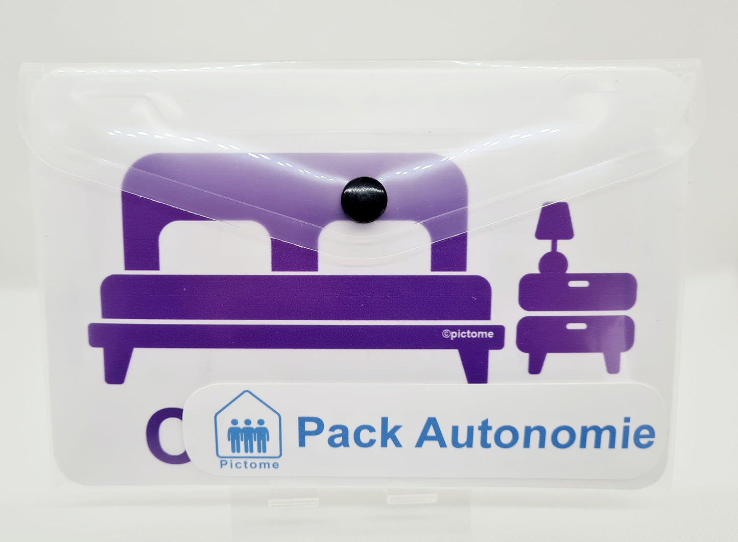 Packaging pack autonomie où l'on aperçoit un visuel chambre